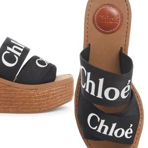 Chloe Woodsy platform wedges